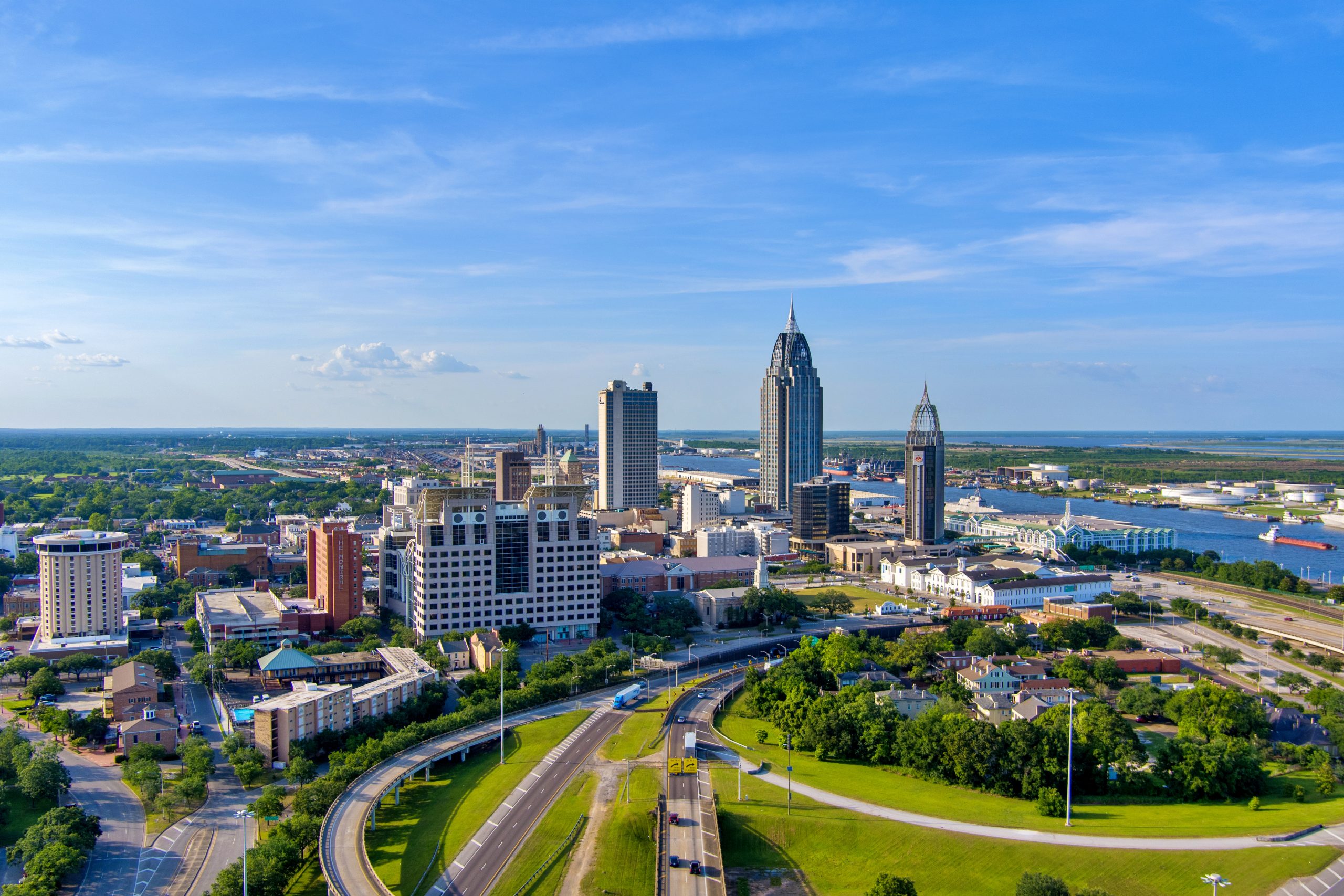 Mobile, Alabama Skyline.